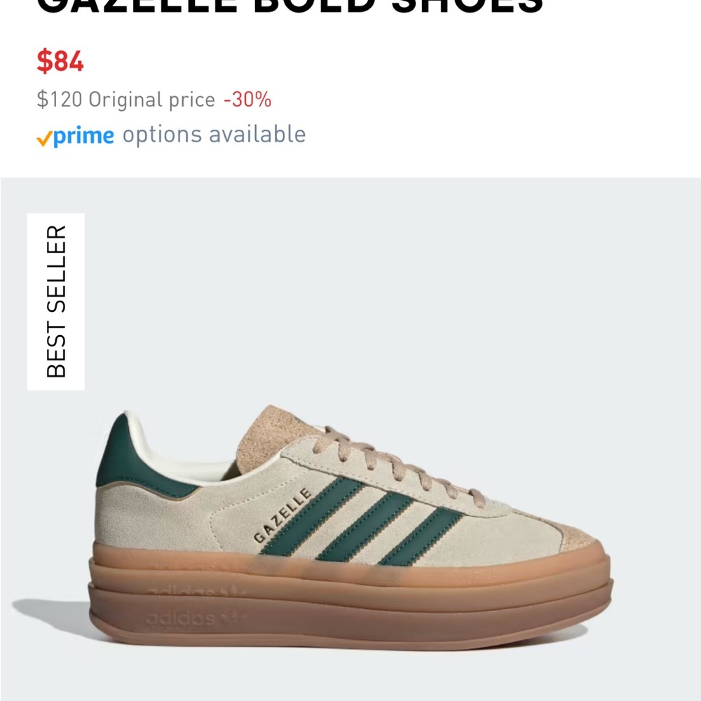 Adidas Gazelle Bold Women's Sneakers - Green and Brown